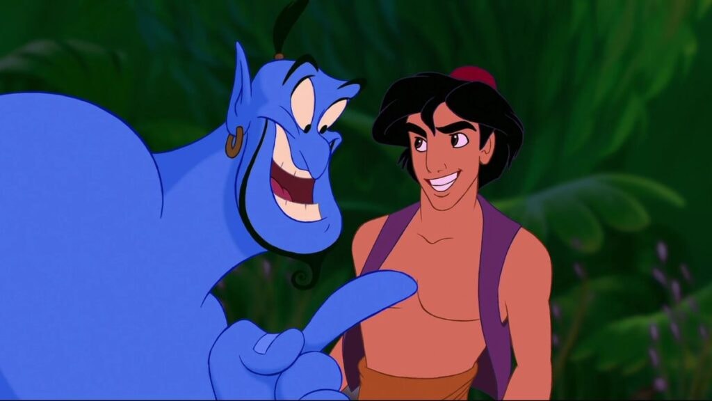 Le génie et Aladdin Disney