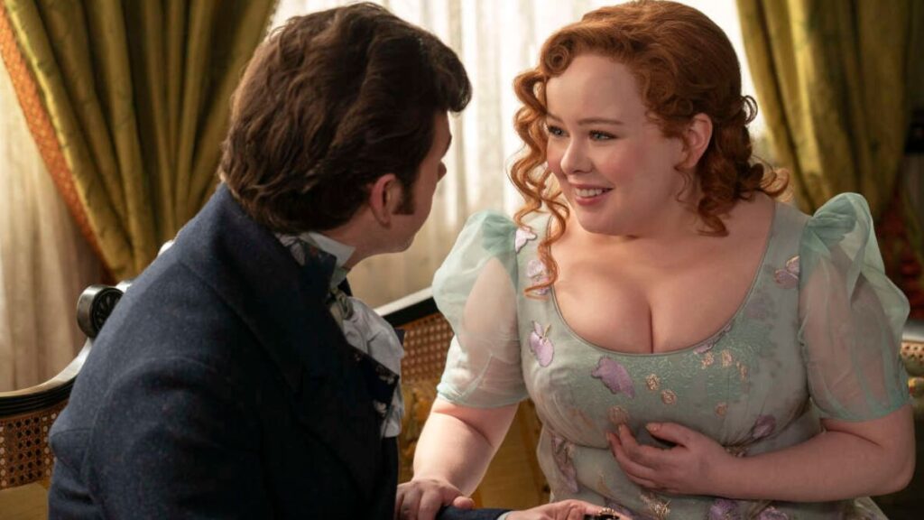 Colin et Penelope dans la saison 3 de La Chronique des Bridgerton.
