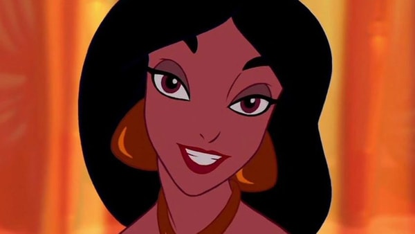 jasmine, sourire, aladdin, disney