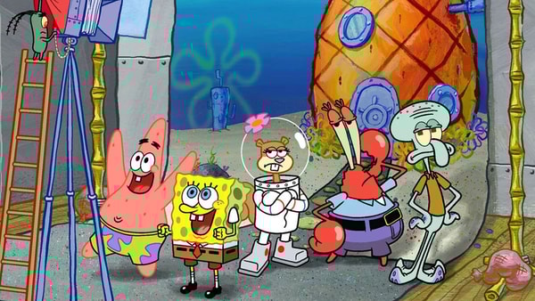 bob l'éponge, personnages, restaurant, dessin animé, nickelodeon
