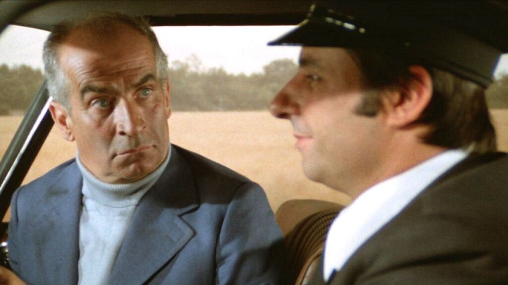 Victor Pivert joué par Louis de Funès et son chauffeur Salomon dans Rabbi Jacob