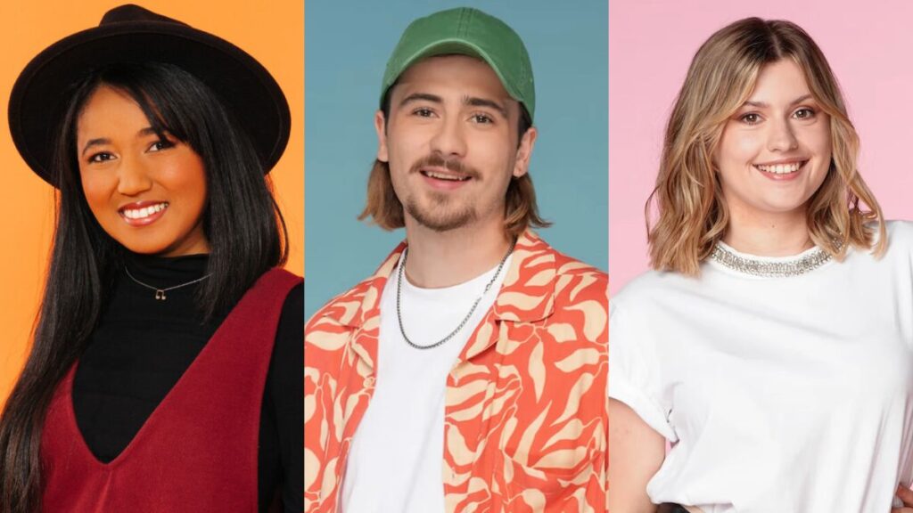 Anisha Jo, Pierre Garnier et Marine Delplace de la Star Academy.