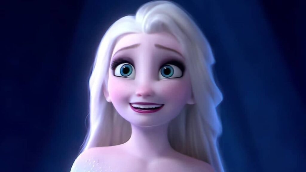 Sourire d'Elsa dans La Reine des Neiges