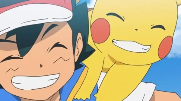 dessin animé pokémon, sacha, pikachu