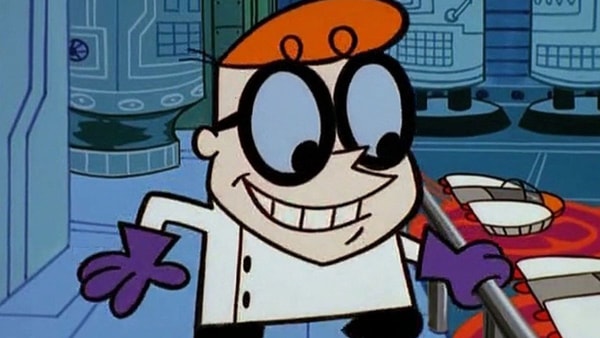 dexter, sourire, dessin animé le laboratoire de dexter