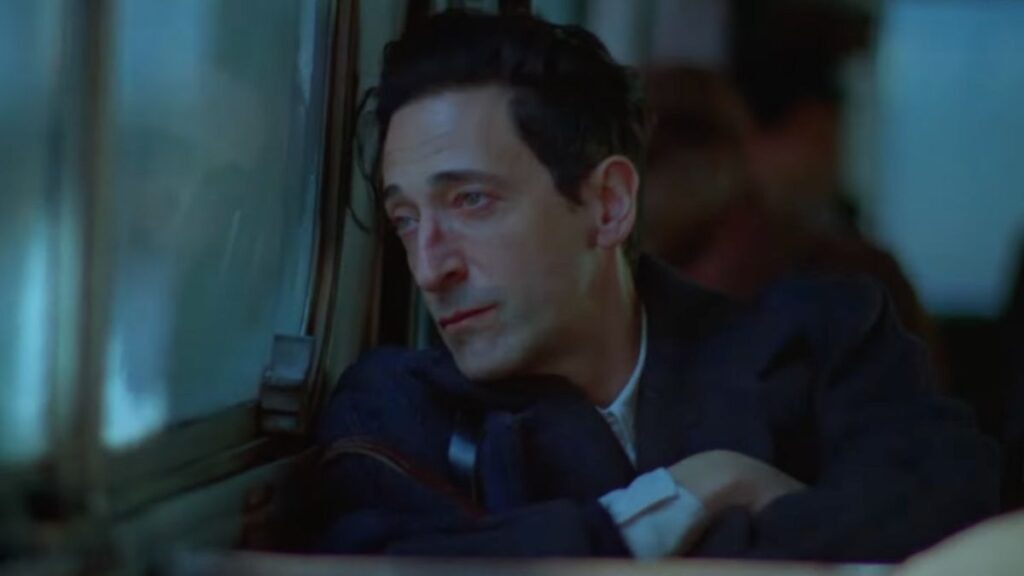Adrien Brody en László Tóth dans The Brutalist