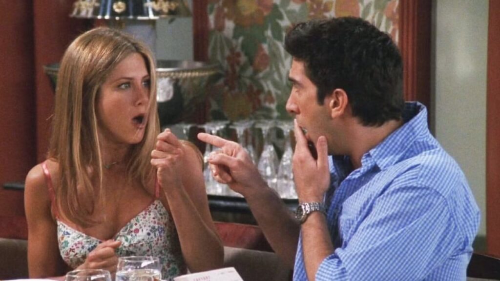 Ross et Rachel dans Friends