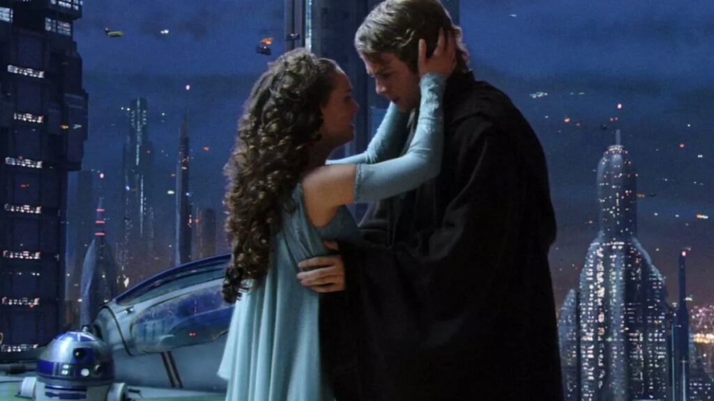 Anakin et Padmé dans Star Wars III : La Revanche des Siths.