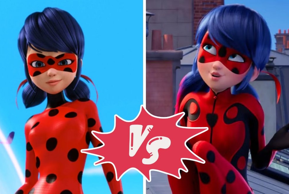 Sondage Miraculous : tu préfères l’apparence de l’ancienne ou de la nouvelle Marinette/Ladybug ?