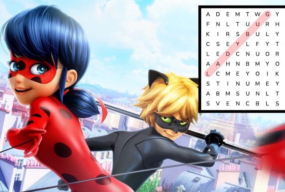 Seul un vrai fan de Miraculous retrouvera les 10 personnages cachés dans ces mots mêlés