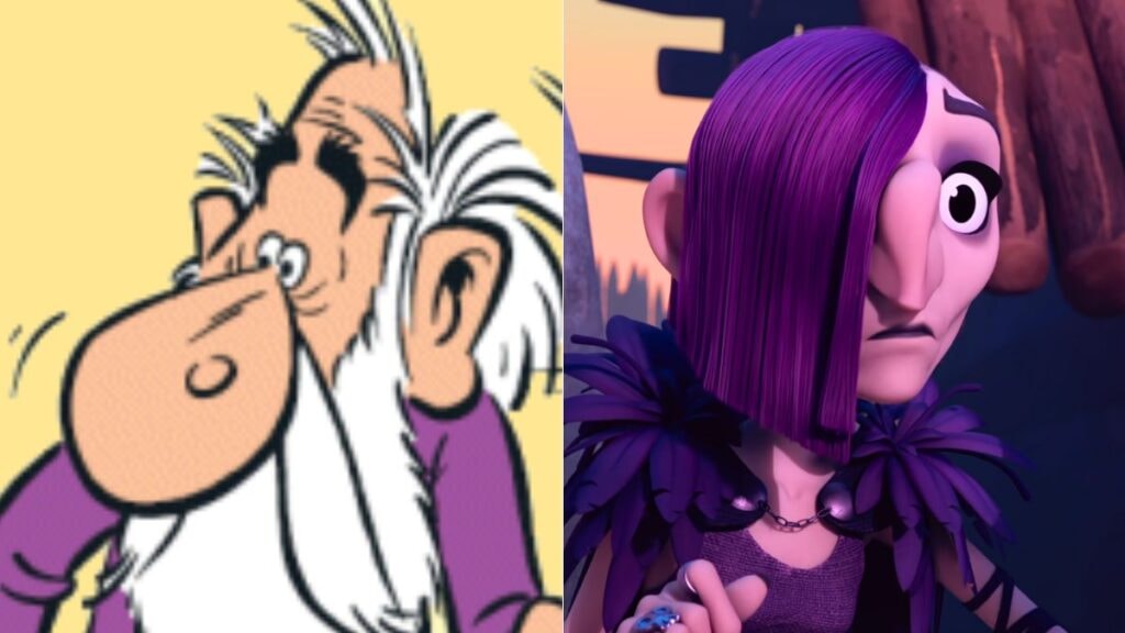 Amnésix et Apothika dans Astérix et Obélix : Le Combat des Chefs