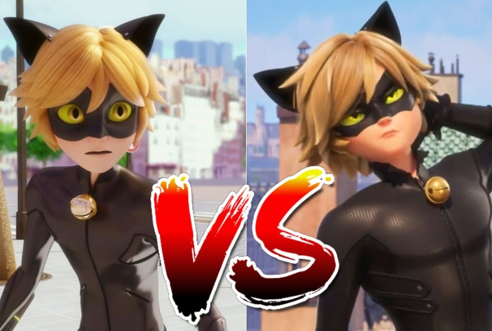 Sondage Miraculous : tu préfères l’apparence de l’ancien ou du nouveau Chat Noir ?