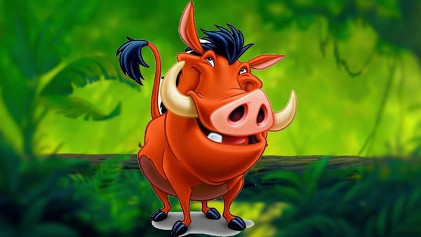le roi lion, pumbaa, silhouette