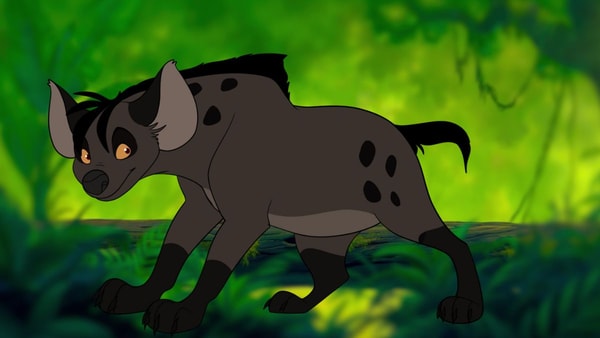 le roi lion, shenzi, silhouette