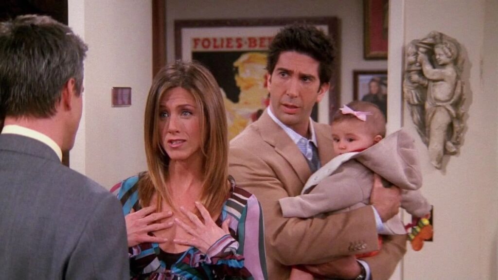 Bébé Emma Rachel Green et Ross Geller dans Friends