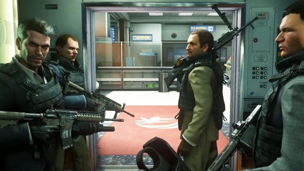 Makarov et ses complices dans la mission d'infiltration de Call of Duty Modern Warfare 2