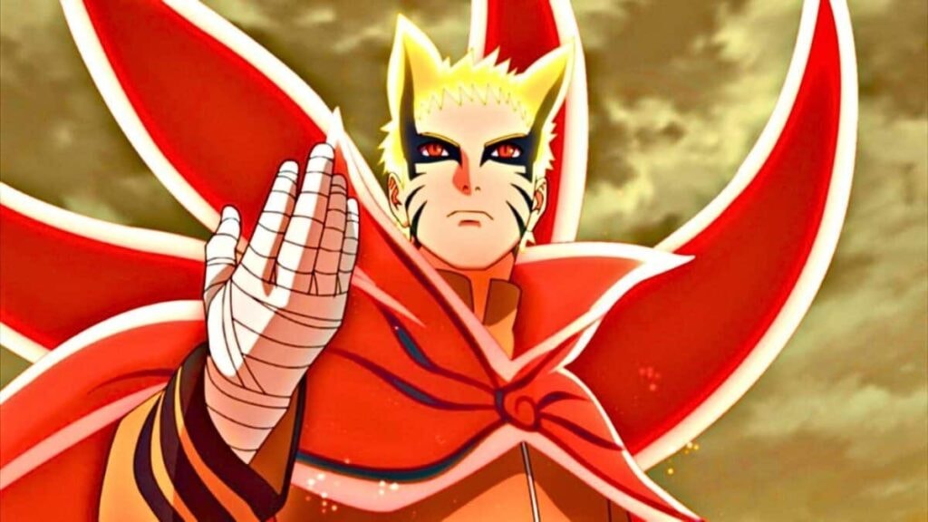 Naruto utilisant le mode Baryon de Kurama dans l'anime Boruto