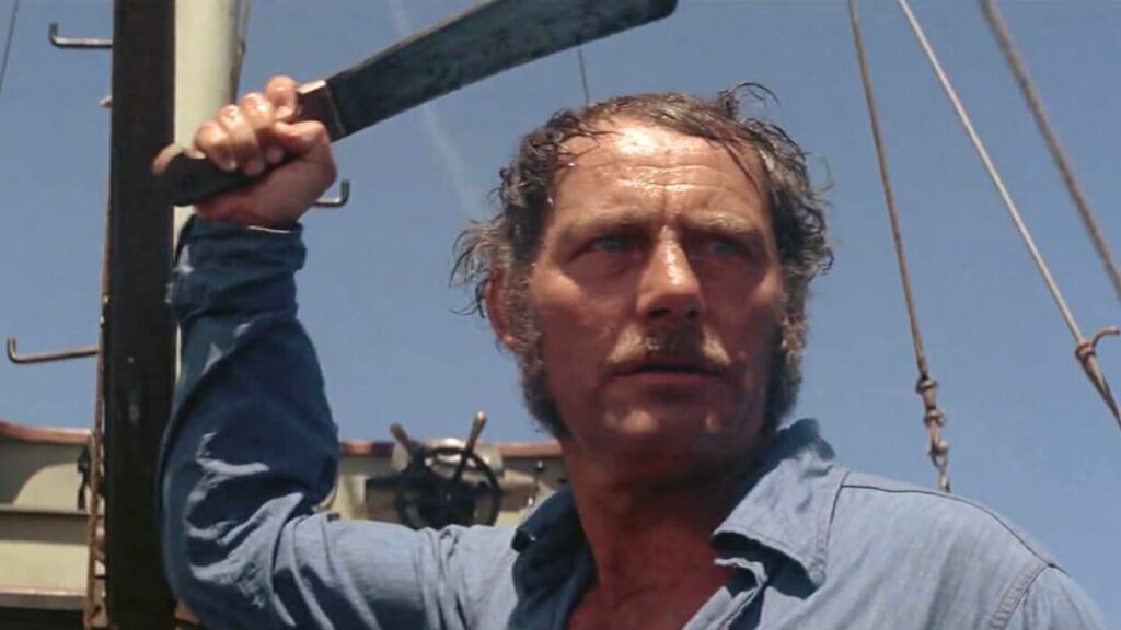 Bart Quint (Robert Shaw) dans le film Les Dents de la Mer.