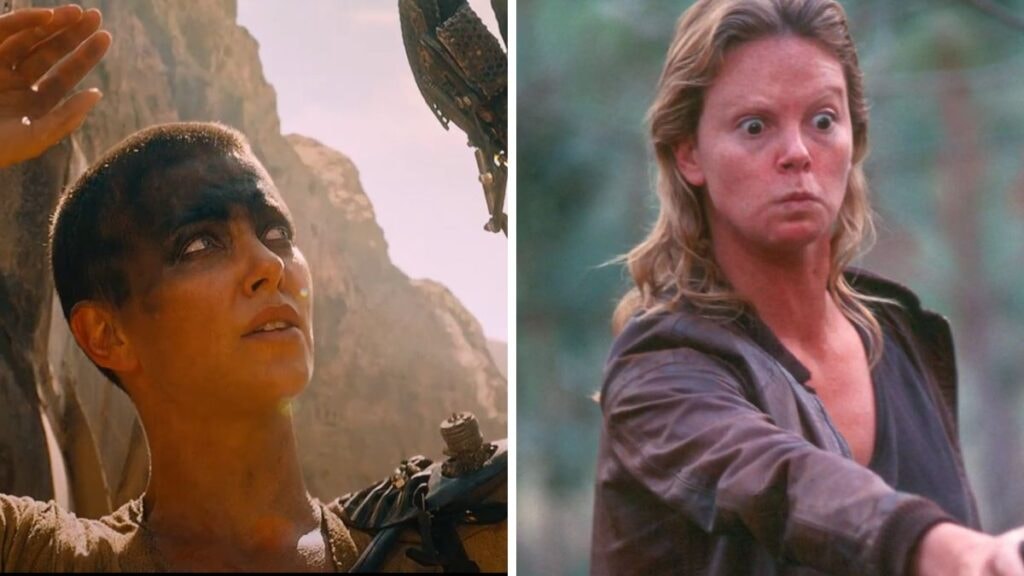 Charlize Theron dans Mad Max Fury Road et Monster