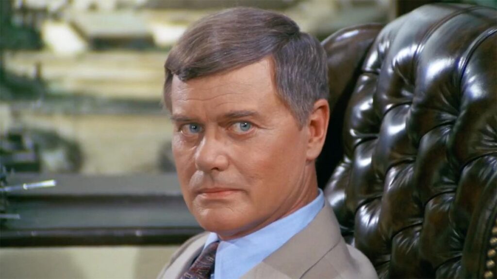 JR Ewing (Larry Hagman) dans la série culte Dallas.