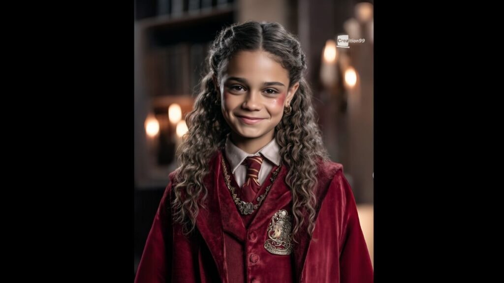 Arabella Stanton imaginée en Hermione Granger dans la série Harry Potter par une IA