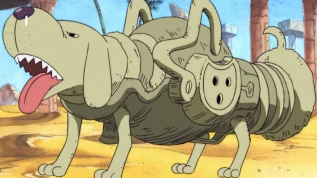 Lassou, un bazooka ayant mangé le fruit du démon du chien dans One Piece