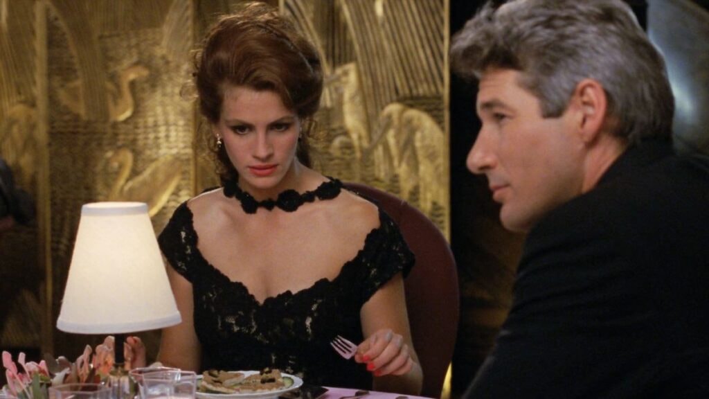 Vivian et Edward au restaurant dans Pretty Woman
