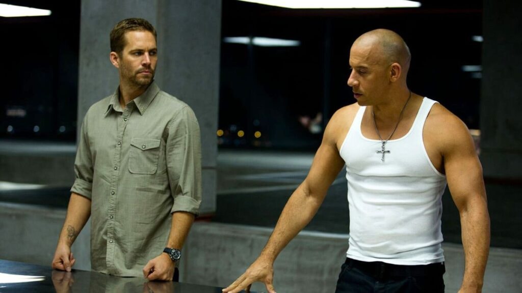 Brian O'Conner (Paul Walker) et Vin Diesel (Dominic Toretto) dans Fast and Furious 6