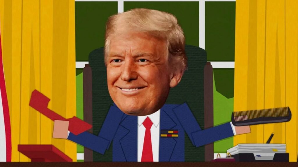 Donald Trump parodié dans l'épisode 1 de la saison 27 de South Park.