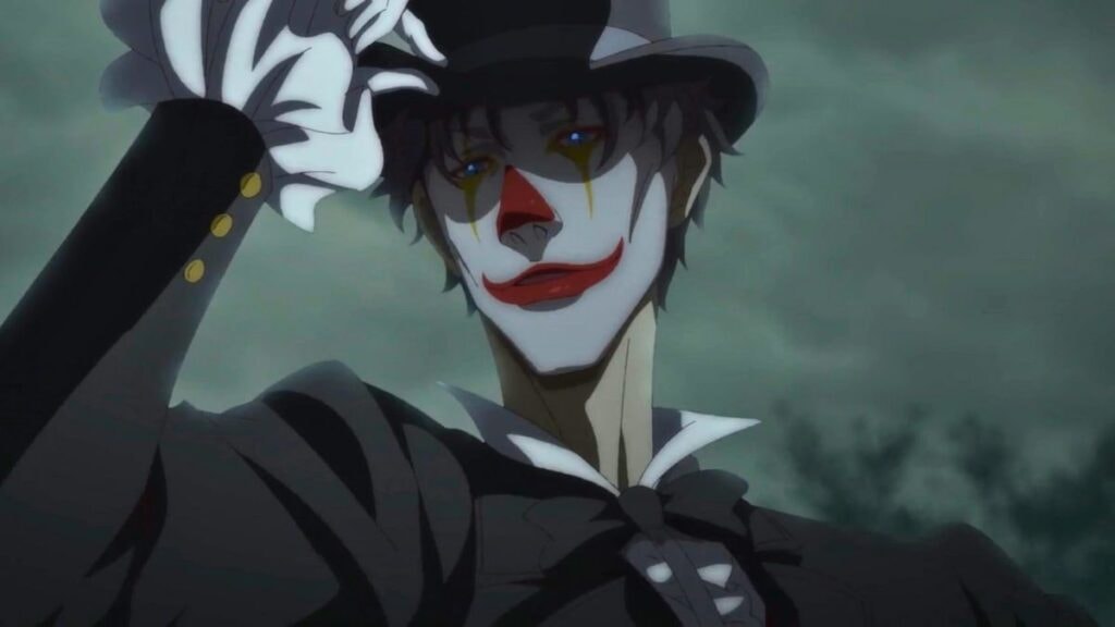 Le clown en costume, appartenant à l'Ordre, tenant son chapeau dans Lord of Mysteries
