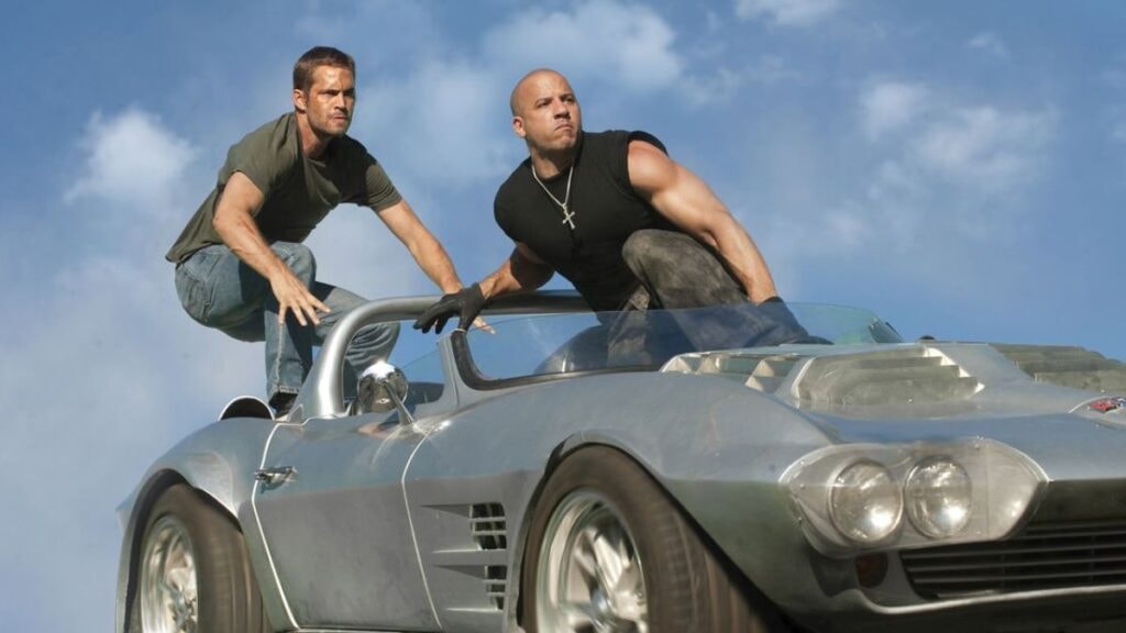 Brian O'Conner (Paul Walker) et Vin Diesel (Dominic Toretto) dans Fast and Furious 5