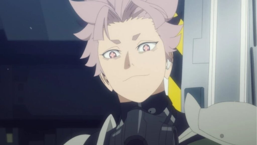 Gen Narumi souriant avec confiance dans Kaiju no 8