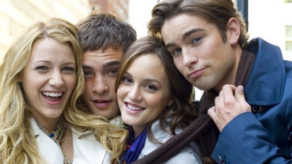 Serena, Chuck, Blair et Nate dans Gossip Girl