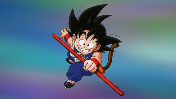 son goku, dragon ball, dessin animé, années 80, silhouette