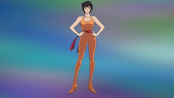 alexia, signé cat's eyes, dessin animé, années 80, silhouette