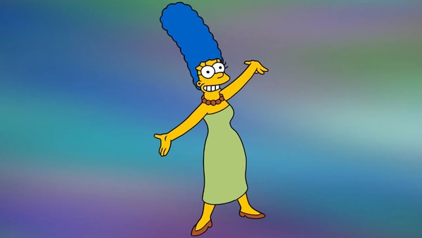 marge simpson, les simpson, dessin animé, années 80, silhouette