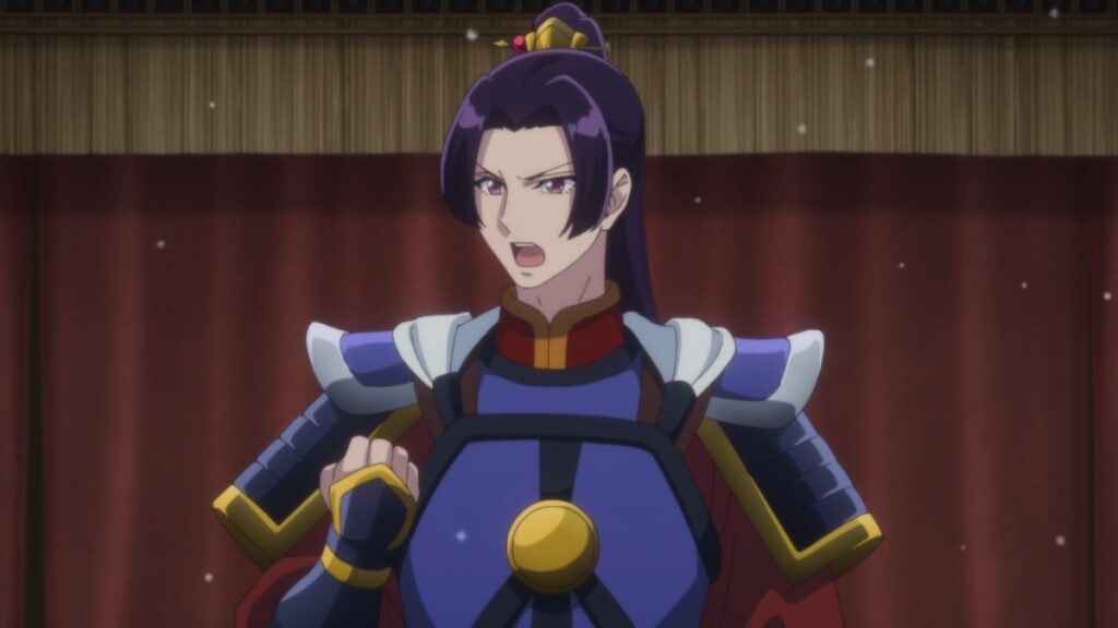 Jinshi portant son armure avant un combat dans Les Carnets de l'Apothicaire