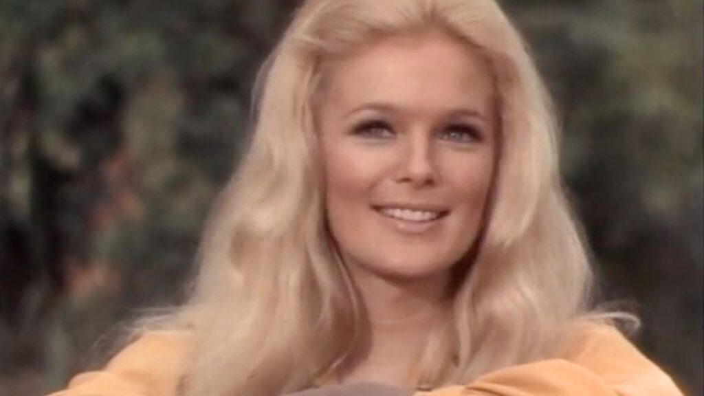 Audra Barkley (Linda Evans) dans la série La Grande Vallée.