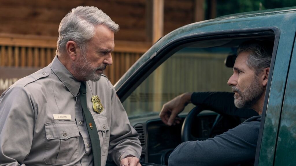 Paul Souter (Sam Neill) et Kyle Turner (Eric Bana) dans Une nature sauvage