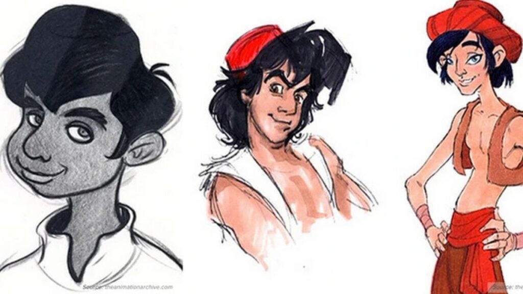 Premiers dessins de Aladdin