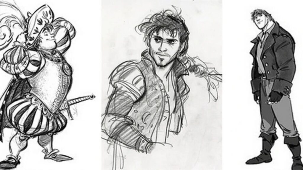 Premiers dessins de Flynn Rider de Raiponce