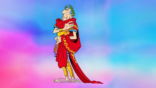 astérix, jules césar, silhouette