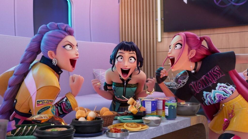 Les Huntrix dans Kpop Demon Hunters