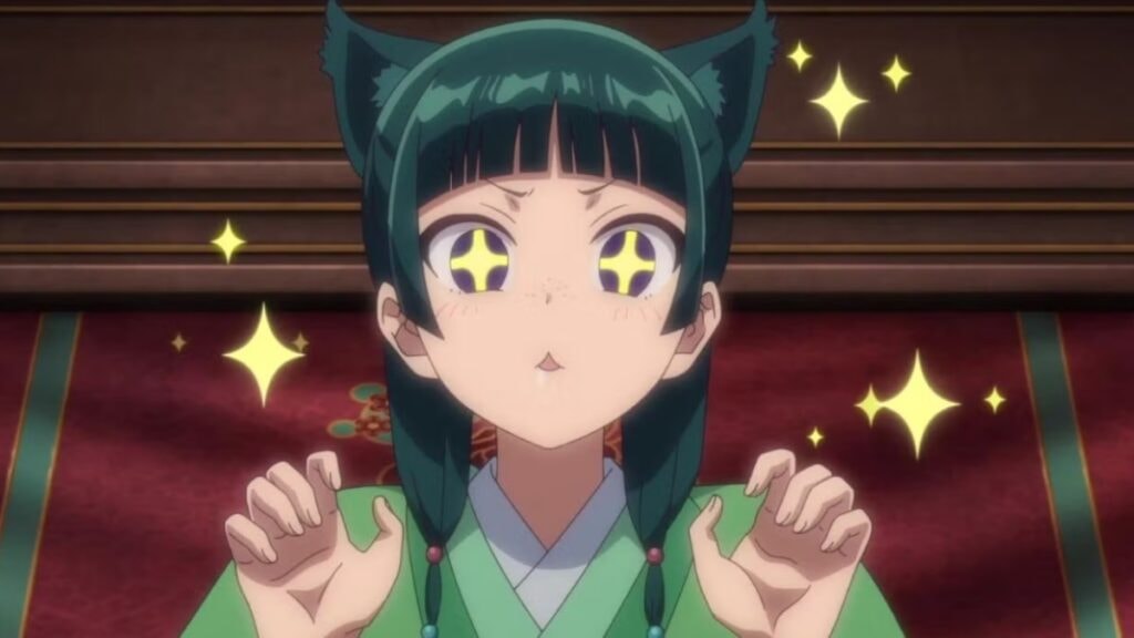 Mao Mao avec des oreilles de chat dans Les Carnets de l'Apothicaire