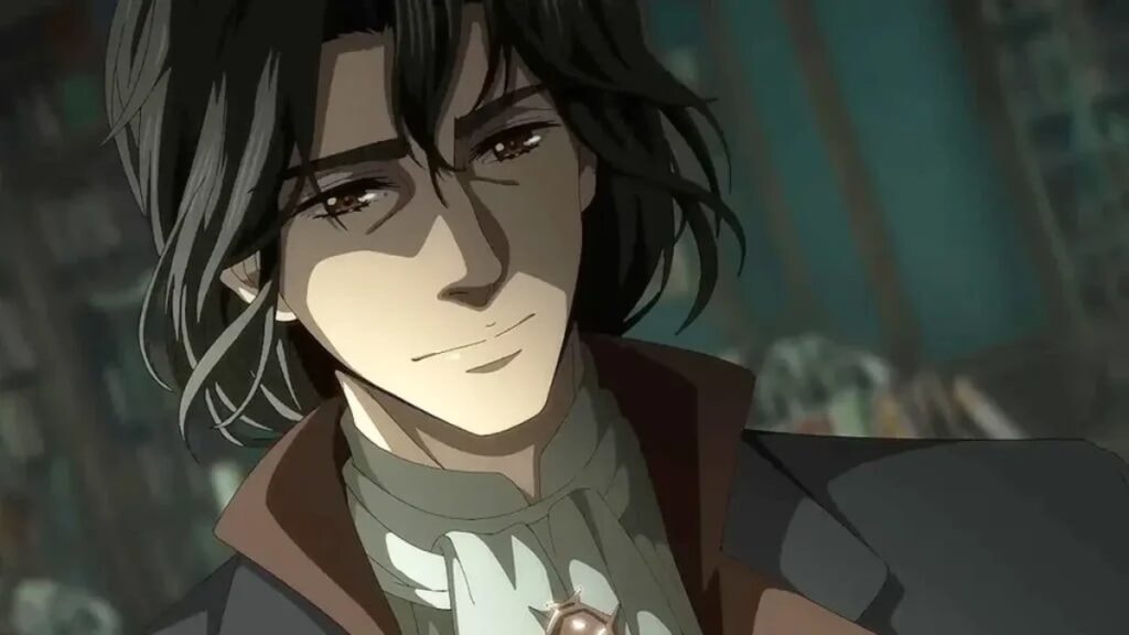 Le professeur Azik arborant un sourire triste dans Lord of Mysteries