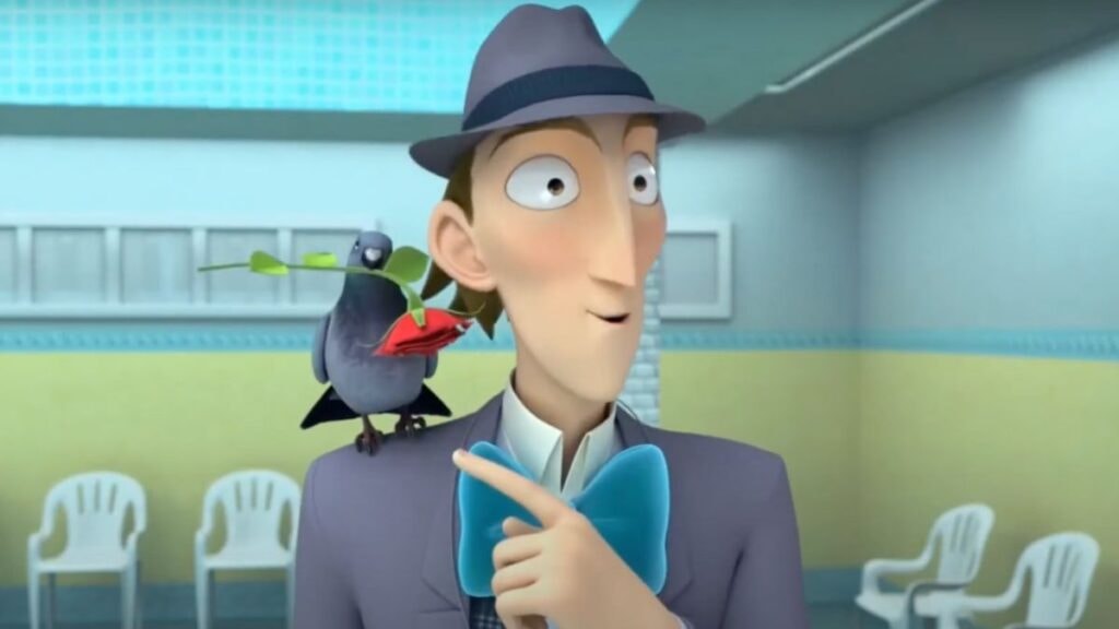 Xavier Ramier avec son pigeon Edgar dans Miraculous 