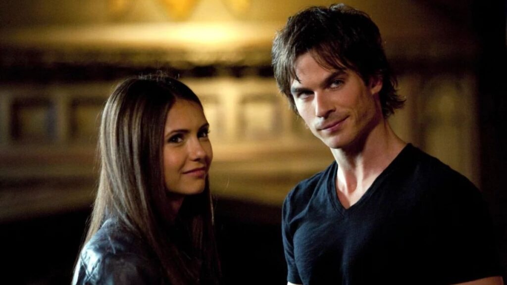 Elena et Damon dans The Vampire Diaries
