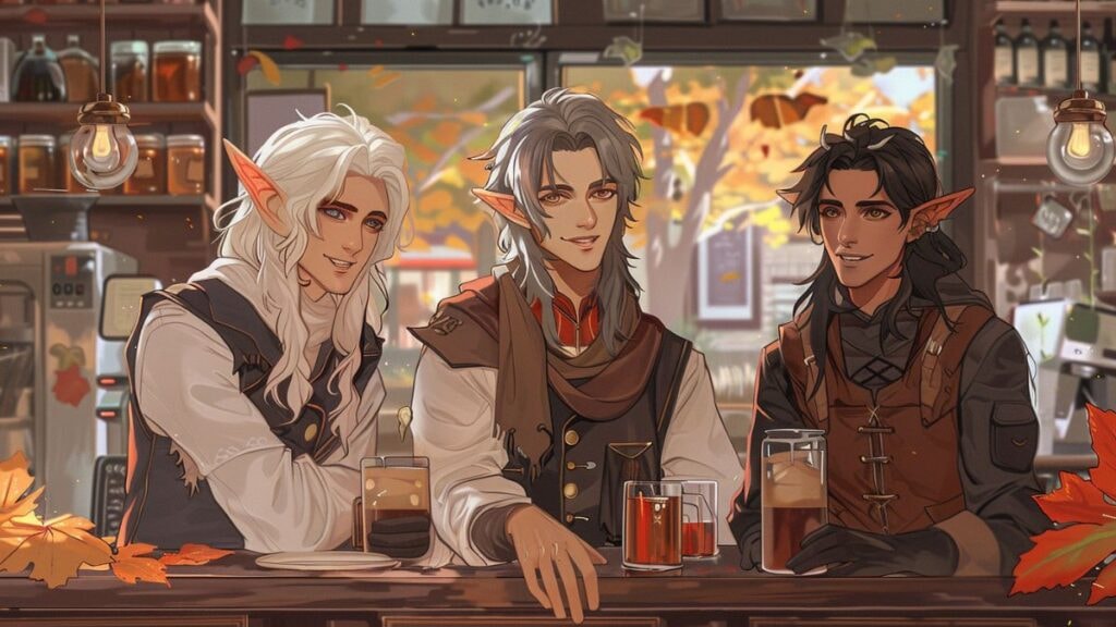 Des faes dans un café