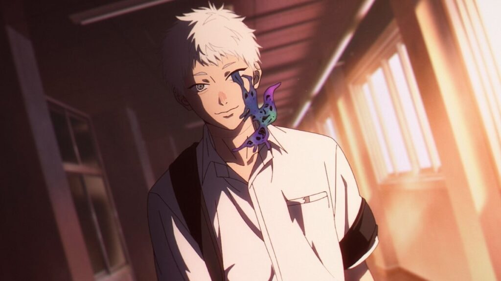 Hikaru libérant une substance de son oeil dans The Summer Hikaru Died