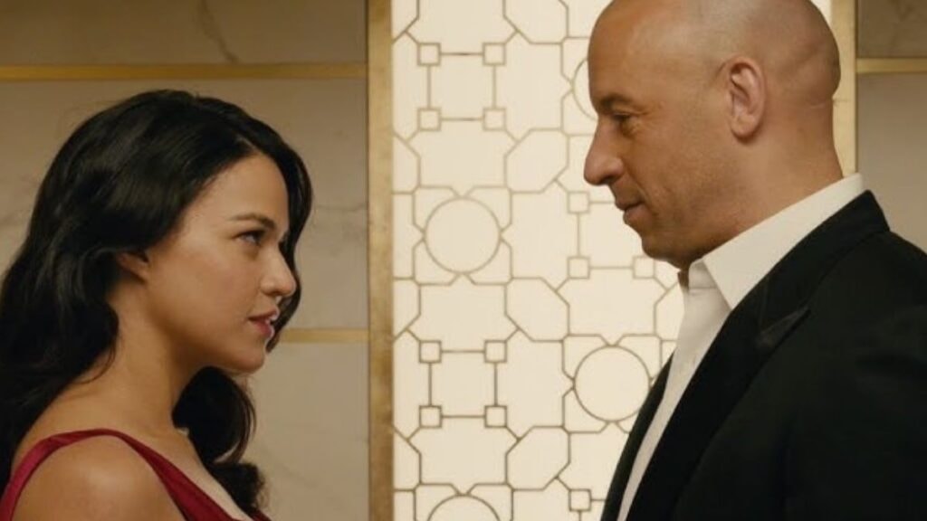 Letty et Dom vin diesel et michelle rodriguez dans fast and furious